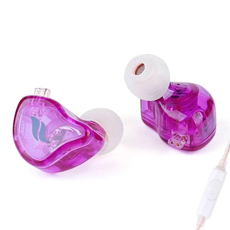 FZ FT1 Stereo Surround Dynamic Earphone Sport Headphone with Detachable Cable, with Mic - Purple