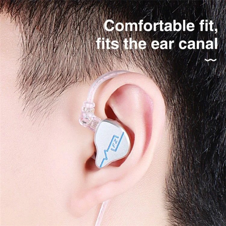 FZ Liberty Z1 In-Ear 10mm Dynamic Unit HiFi Earbud Wired Earphones, with Mic - Silver+Blue