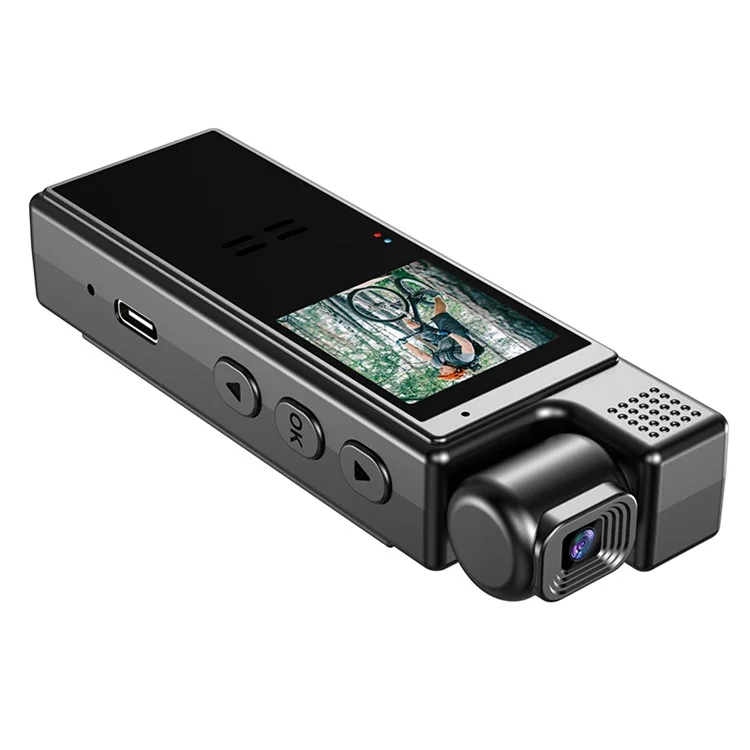 Videocamera sportiva Full HD 1080P L9 con visione notturna, mini telecamera con obiettivo rotante a 180 gradi