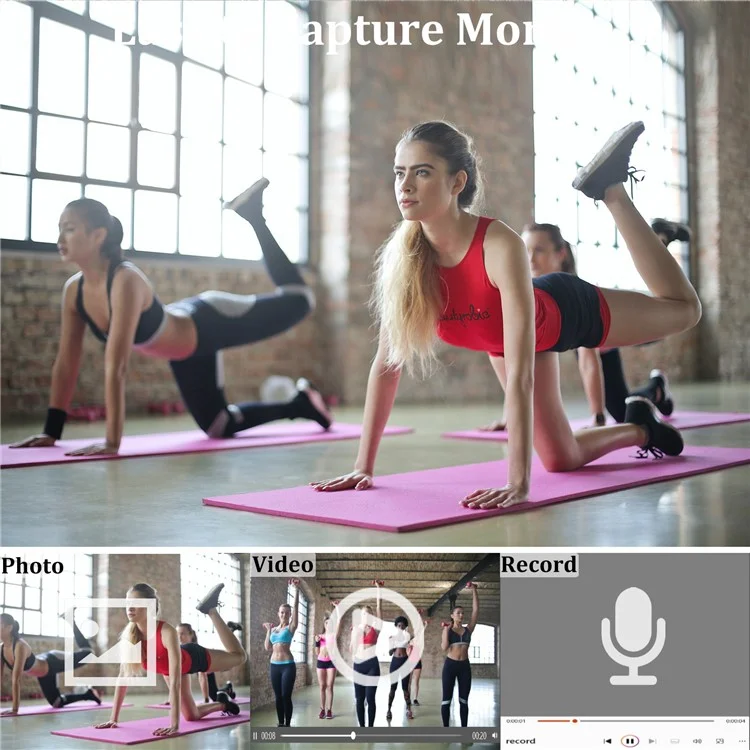 Videocamera sportiva Full HD 1080P L9 con visione notturna, mini telecamera con obiettivo rotante a 180 gradi