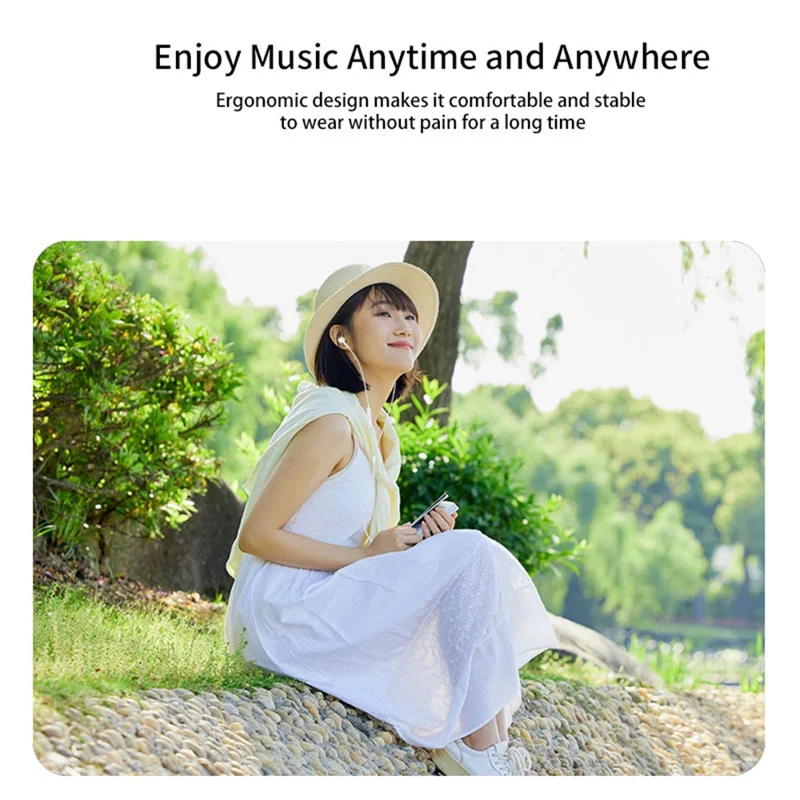 XUNDD X21 XDHE-017 Type-C trådstyret halvt ind i øret høretelefon til musik til mobiltelefon - Sort