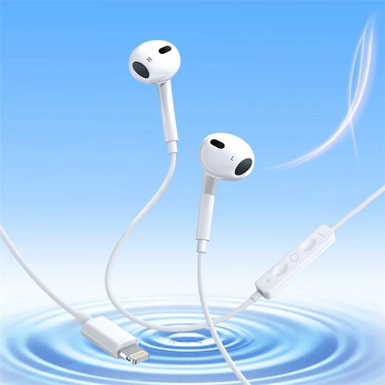 XUNDD XDHE-017 3.5mm Wire Control Music Call Earphone Semi-in-ear Mobile Phone Headset - White
