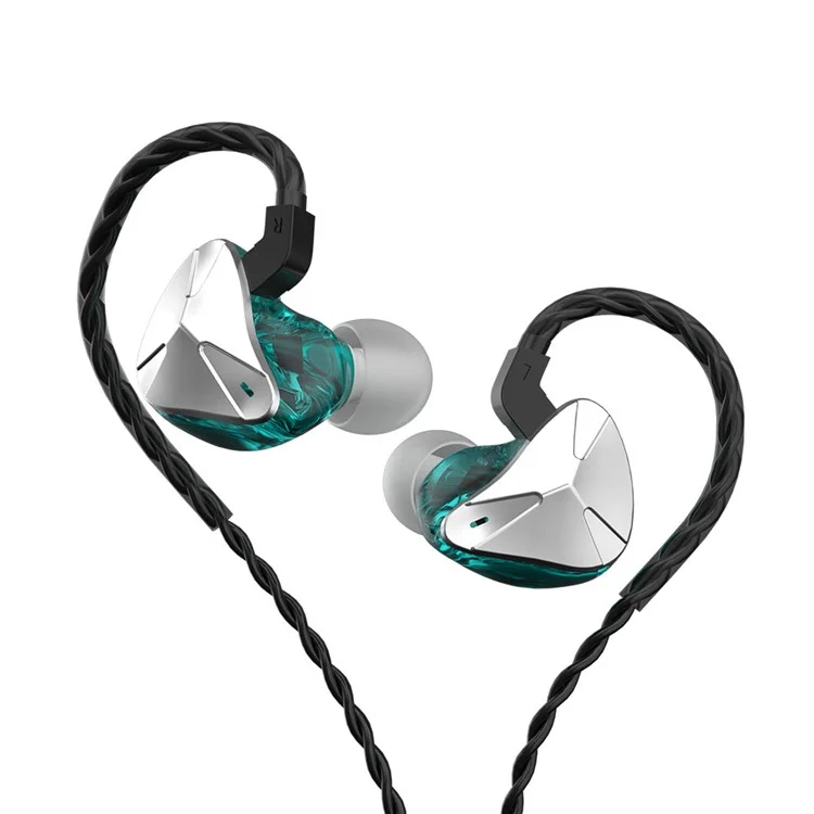 CVJ Demon Wired Earphones 3.5mm Plug HiFi Headphones with Detachable Cable (No Mic) - Silver