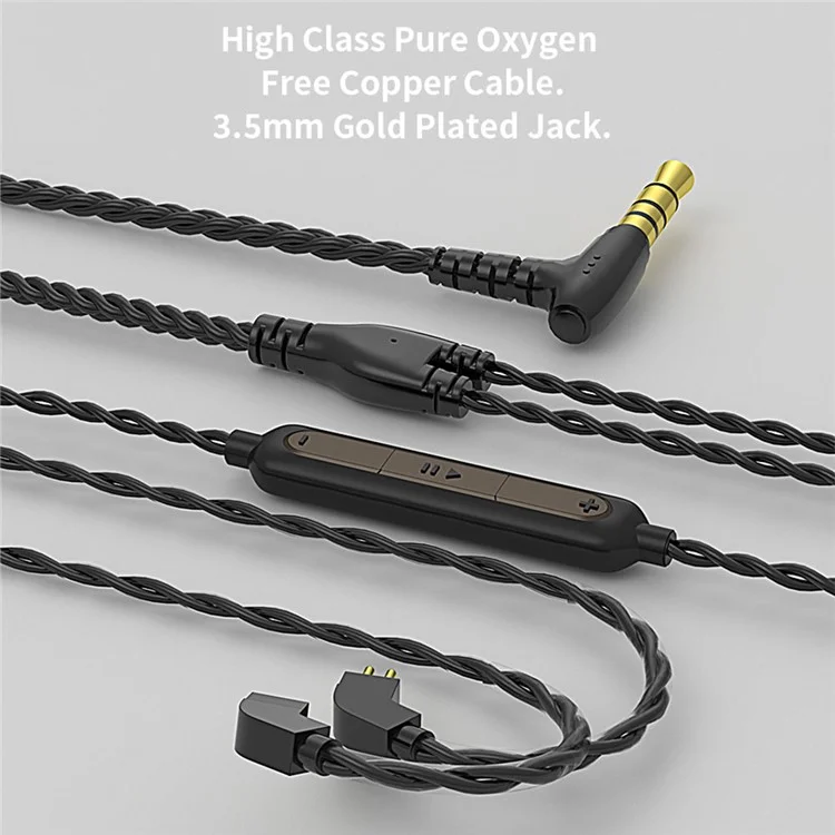 CVJ Demon Wired Earphones 3.5mm Plug HiFi Headphones with Detachable Cable (No Mic) - Silver