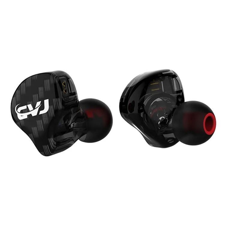 Casque d'écoute filaire CVJ CSA In-Ear 3,5 mm avec annulation du bruit, haut-parleurs à bobine mobile en fer en mouvement HiFi, sans microphone - Noir