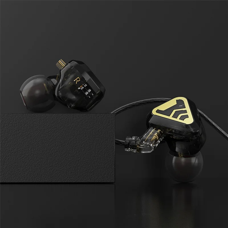 CVJ TXS Wired Earphones with Microphone 3.5mm In-Ear Earbuds Dynamic Drivers HiFi Stereo Tuning Headset - Black