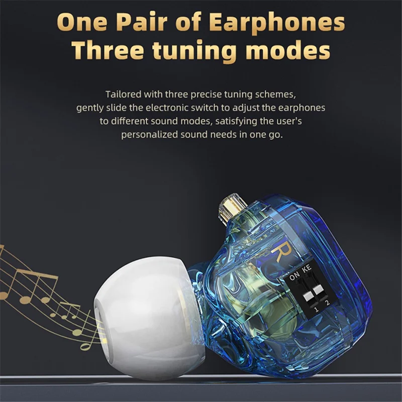 CVJ TXS Wired Earphones with Microphone 3.5mm In-Ear Earbuds Dynamic Drivers HiFi Stereo Tuning Headset - Black