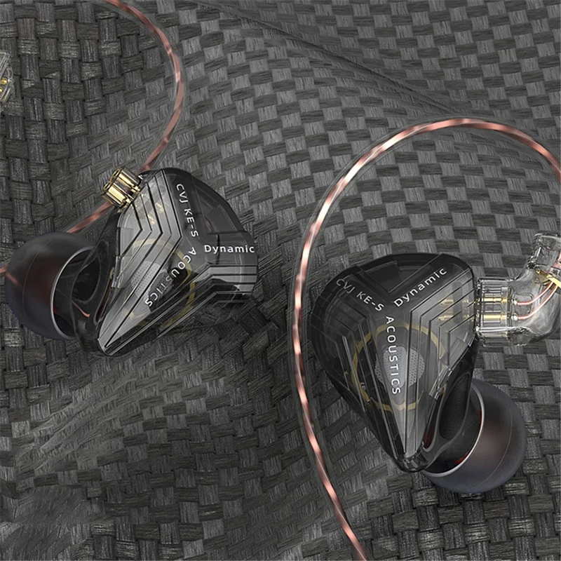 CVJ KE-S 3.5mm In-Ear Headphones Wired Earbuds Heavy Deep Bass Gaming Headset (No Microphone) - Black