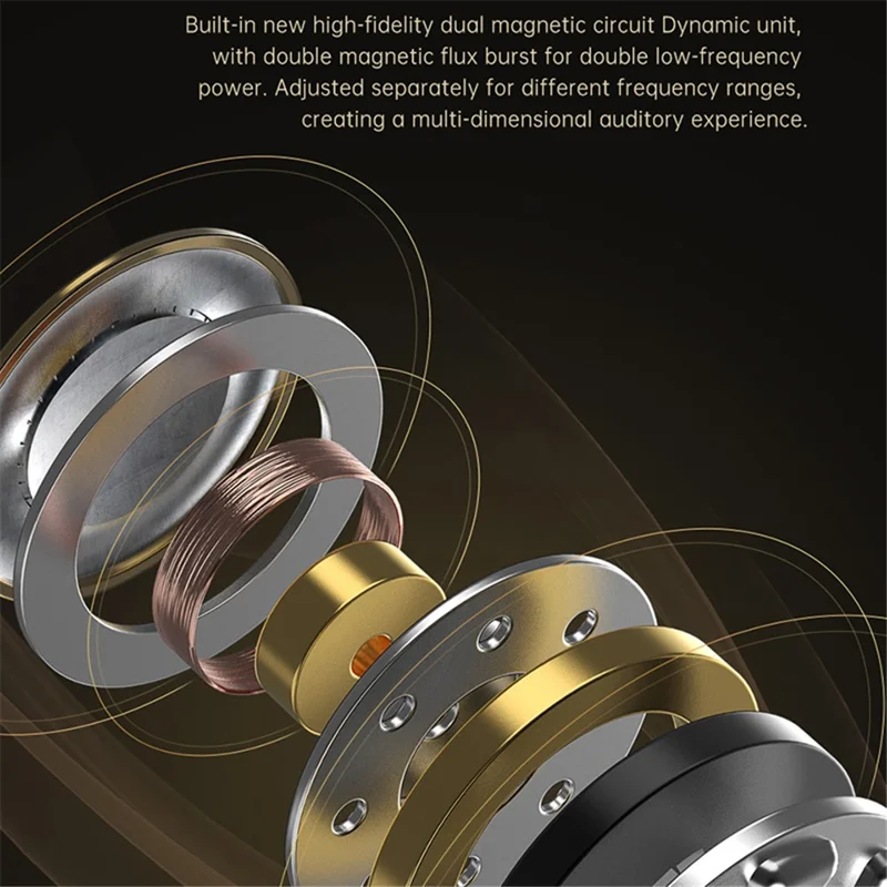 CVJ KE-S 3.5mm In-Ear Headphones Wired Earbuds Heavy Deep Bass Gaming Headset (No Microphone) - Black