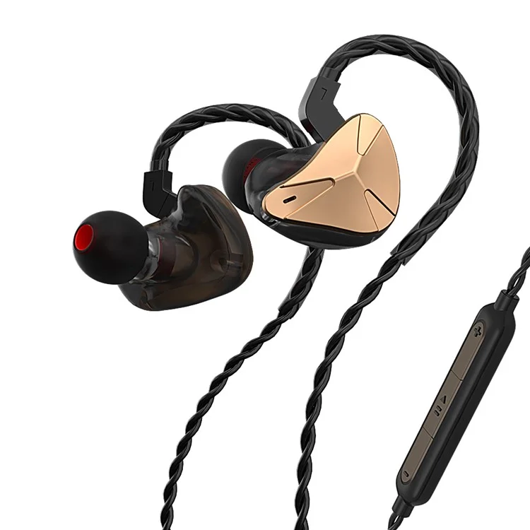 CVJ Demon Wired Gaming Headset 3.5mm Jack In-Ear Earbuds Dynamic Driver Headphones with Microphone - Gold