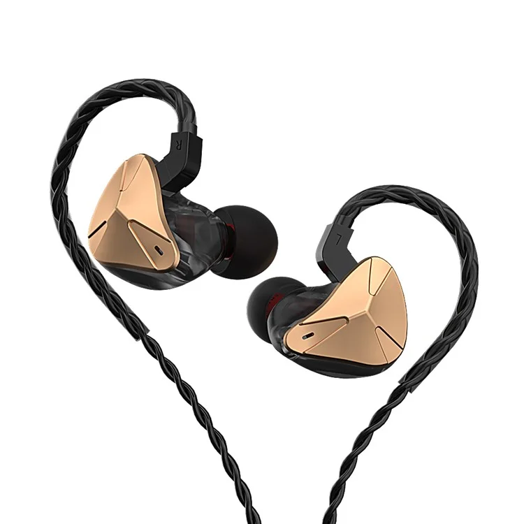 CVJ Demon Wired Gaming Headset 3.5mm Jack In-Ear Earbuds Dynamic Driver Headphones with Microphone - Gold