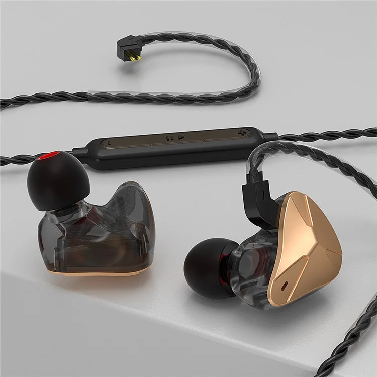CVJ Demon Wired Gaming Headset 3.5mm Jack In-Ear Earbuds Dynamic Driver Headphones with Microphone - Gold