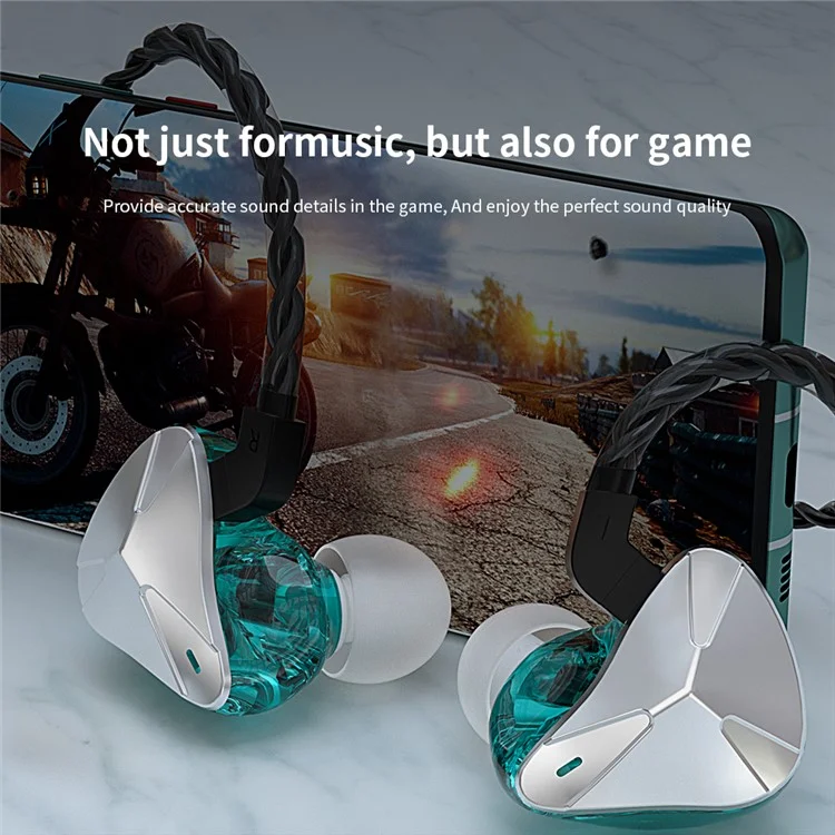 CVJ Demon Wired Gaming Headset 3.5mm Jack In-Ear Earbuds Dynamic Driver Headphones with Microphone - Gold