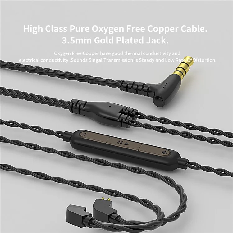 CVJ Demon Wired Gaming Headset 3.5mm Jack In-Ear Earbuds Dynamic Driver Headphones with Microphone - Gold