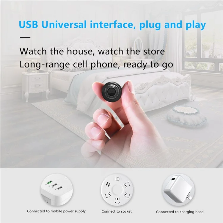 X5 Home Security Mini Wifi Camera 1080p AI Reconocimiento Del Cuerpo Humano Cámara de Visión Nocturna HD