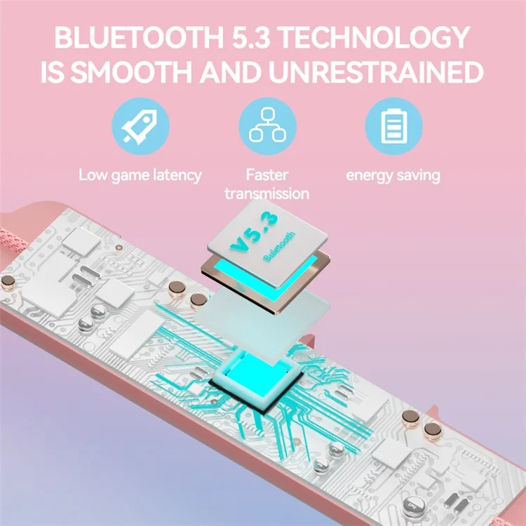 K1692 Neck-mounted Noise Canceling Bluetooth-compatible Earphone Cat Space Capsule RGB Light Wireless Headphone - Pink
