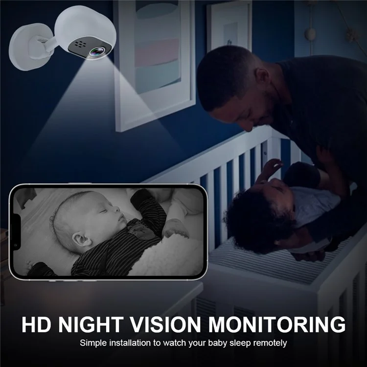 A4 Mini WiFi Home Security Cameras System with Playback, Two-Way Audio Baby Camera Monitor