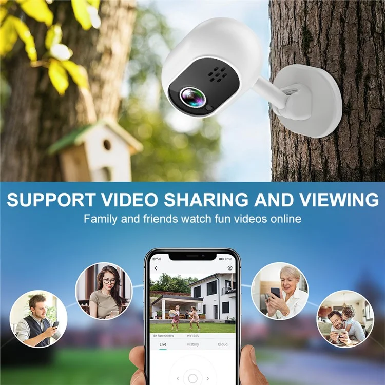 A4 Mini WiFi Home Security Cameras System with Playback, Two-Way Audio Baby Camera Monitor
