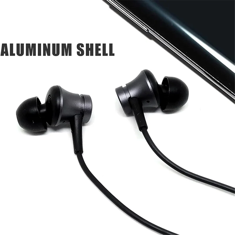 XIAOM In-Ear Wired Headphones 1.25m Cabled Earphones Lightweight Headset 3.5mm Earbuds (Global Version) - Silver