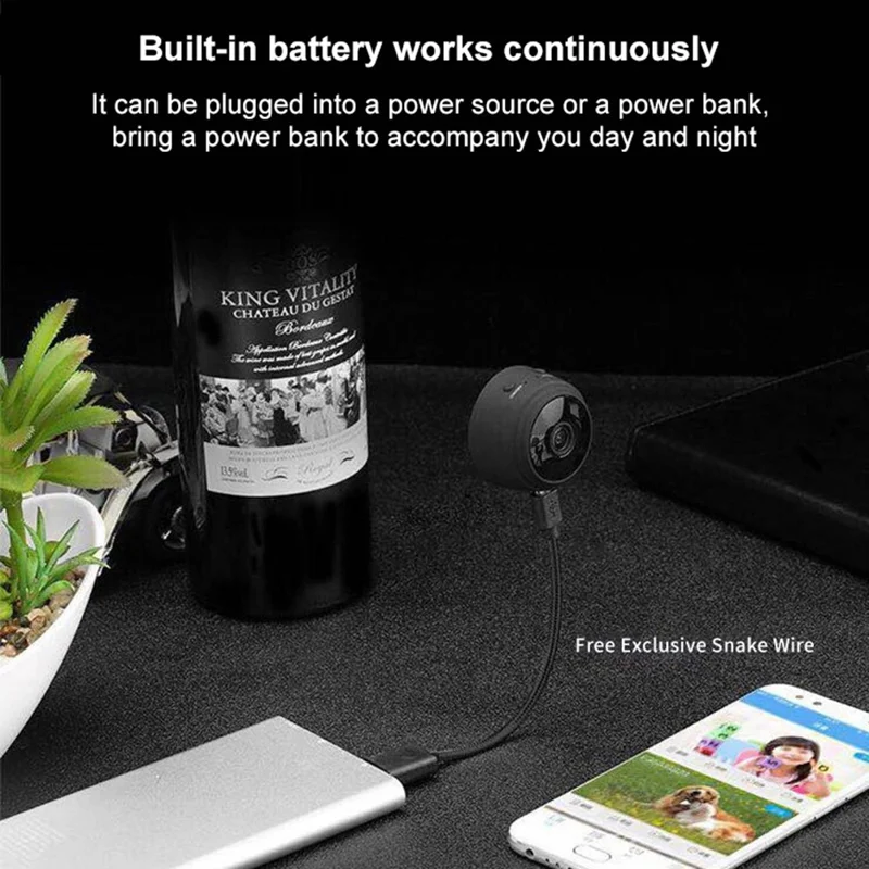 A9 Mini Camera WiFi Wireless Security Protection Remote Monitor Video Camcorder, APP: iwfcam - White