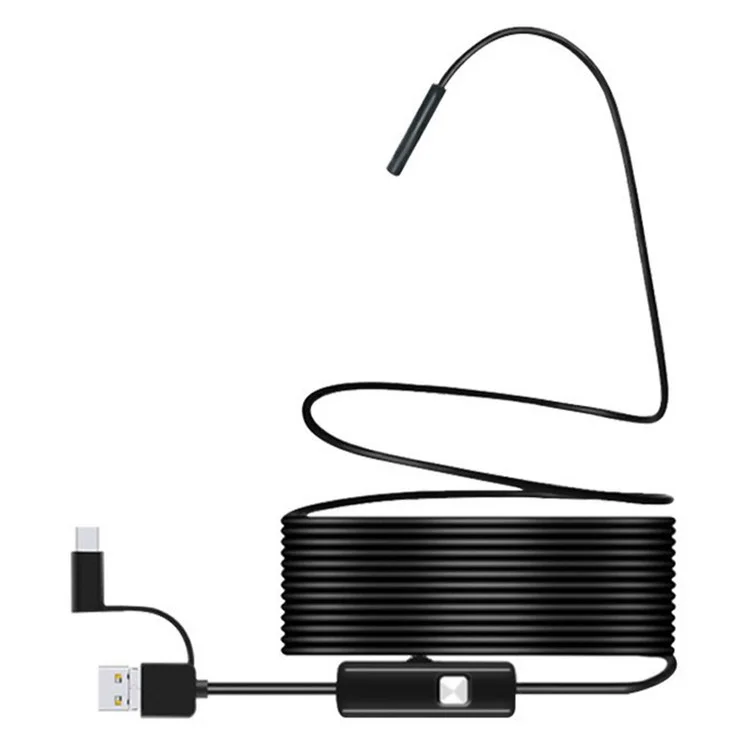 3,5 m cablato 3-in-1 micro USB Endoscopio Type-C Telecamera 7 mm Cellulare USB Endoscopio Impermeabile Boroscopio