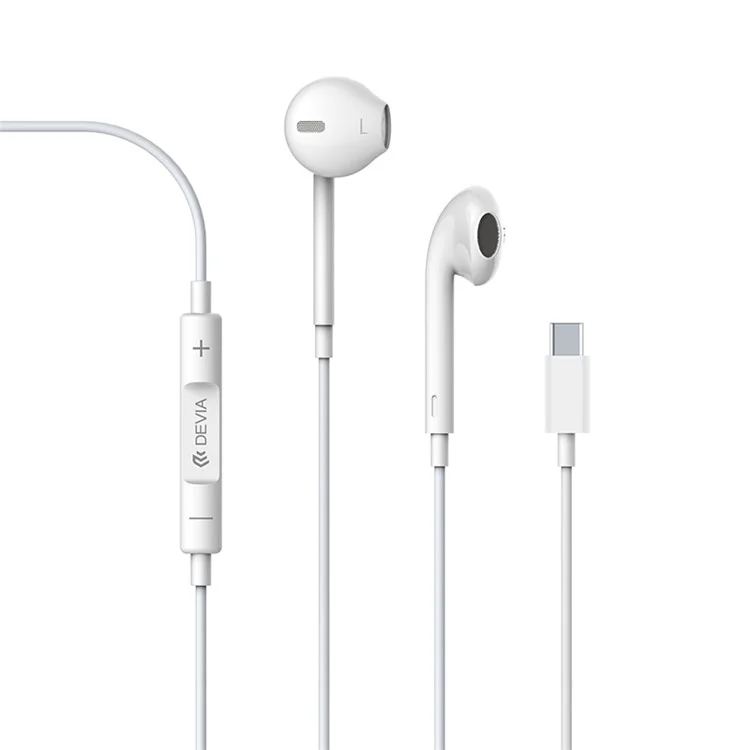 DEVIA Smart Series Type-C Wired Earphone Wire Control Music Calling Headset (Version Numérique)