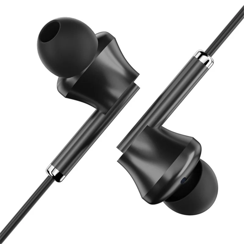 TIANSTON E51 Type-C Wired In-ear Earphone Wire Control Music Calling Headset - White