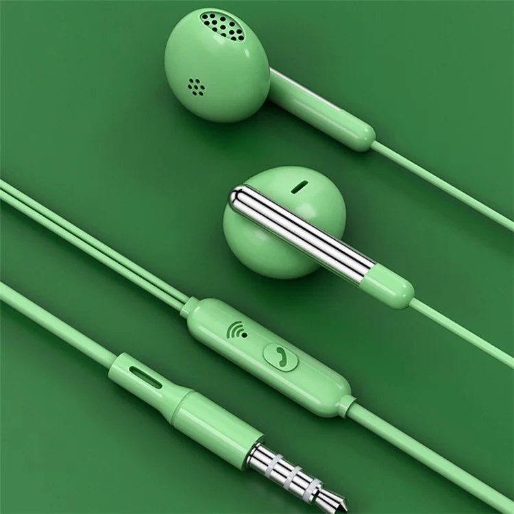 TIANSTON 3.5mm AUX In-Ear Wired Earphone Headphone with Microphone - Verde