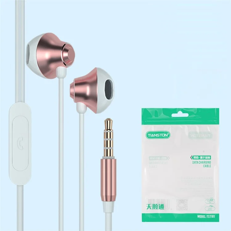 TIANSTON E03 Écouteurs intra-auriculaires filaires stéréo 3,5 mm