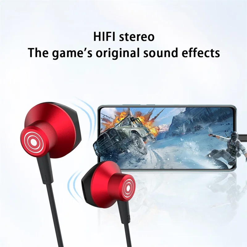 CELEBRAT D14 Metal Shell Type-C Wired Earphone Stereo Phone Music Headset - Black