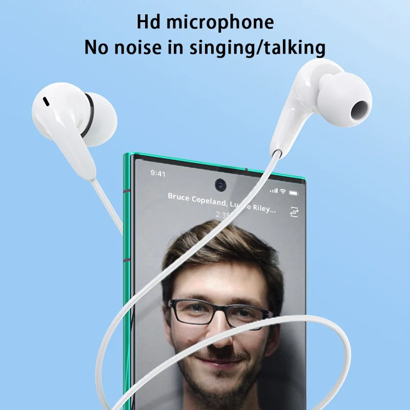 CELEBRAT G26 3.5 مم سماعة أذن داخل الأذن مع تحكم سلكي وسماعة رأس للموسيقى والمكالمات - أبيض