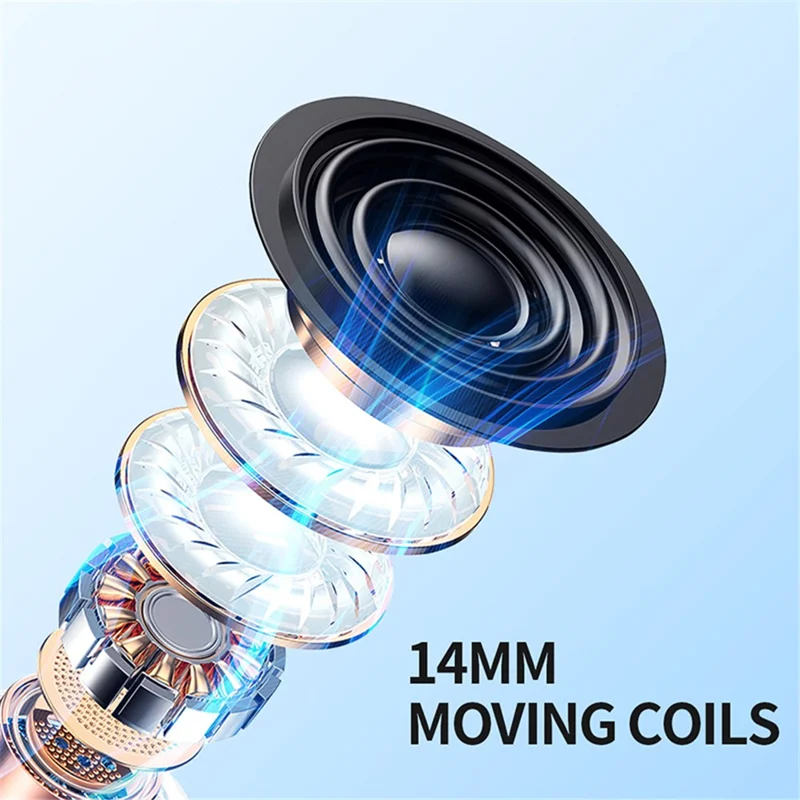 CELEBRAT D7 Built-In Mic Metal Earphone Earbud 3.5mm Wired Control Headphone - Gold