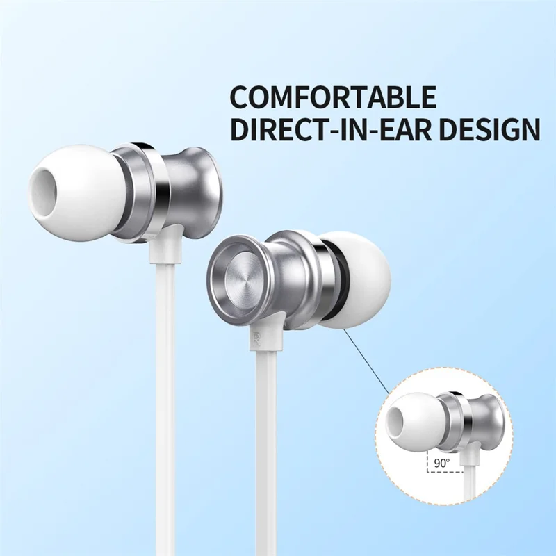 CELEBRAT D7 Built-In Mic Metal Earphone Earbud 3.5mm Wired Control Headphone - Pink