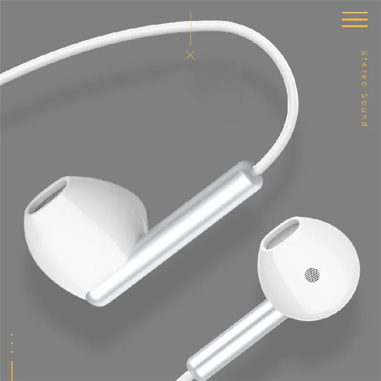 CELEBRAT G6 Auricular con cable alámbrico de música de ángulo recto de 3,5 mm Control de llamadas - Blanco 