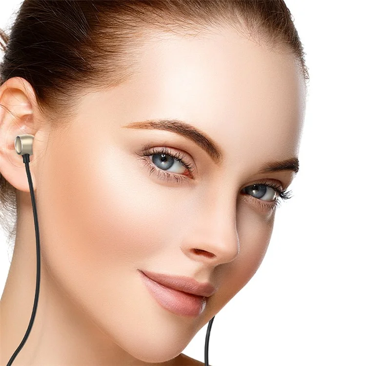 CELEBRAT G10 3,5 mm Fio de Controle Fone de Ouvido de Metal Intra-auricular Estéreo Música Chamando Headset - Champagne Gold