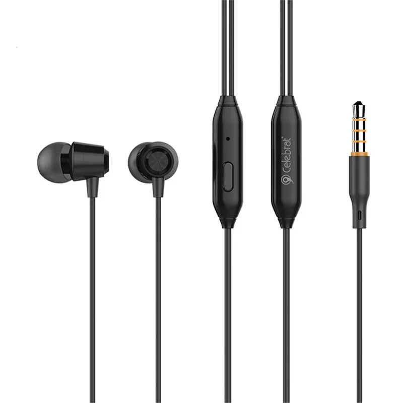 CELEBRAT G4 3.5mm AUX Wired Bass Sound Earphone In-Ear Headset - Black