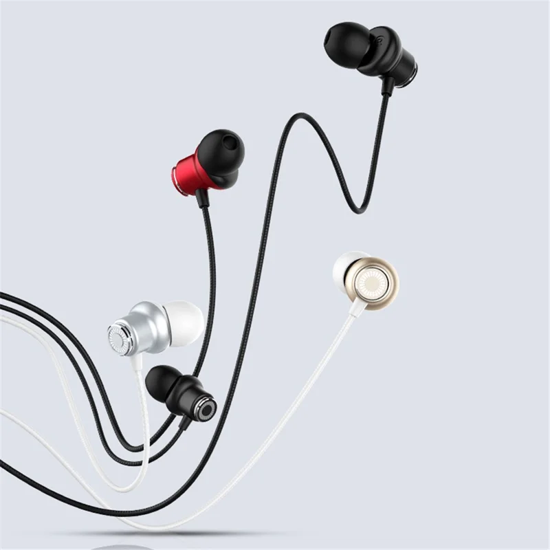 CELEBRAT D5 3.5mm Wire Control In-ear Earphone Magnetic Earbuds Music Headset - White