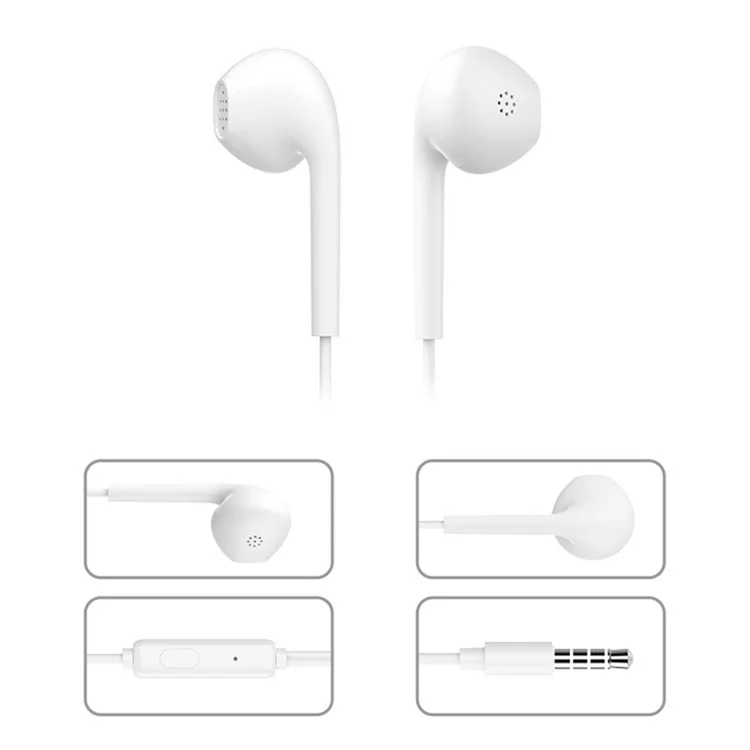 CELEBRAT G12 Auriculares con cable de 3,5 mm, 1,2 m, Auriculares intrauditivos - Blanco