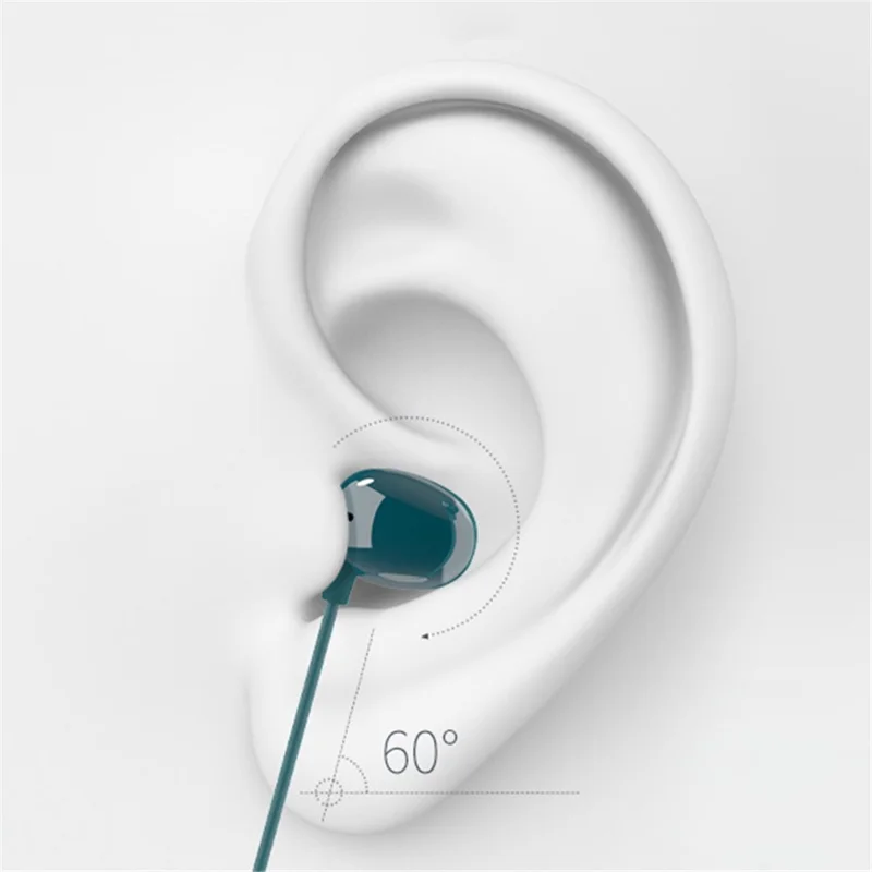 YISON X5 In-Ear Headphones with 3.5mm Plug, Enhanced Bass for Android Phones - Cyan