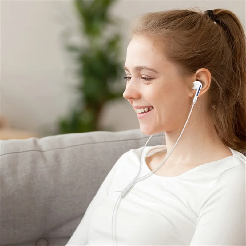 YISON X4 Koperen Ring In-ear Headset met Bediening op de Kabel 3,5 mm Plug - Zwart