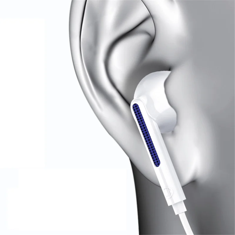 YISON X4 Koperen Ring In-ear Headset met Bediening op de Kabel 3,5 mm Plug - Zwart