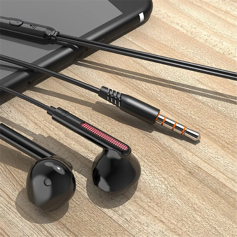 YISON X4 Koperen Ring In-ear Headset met Bediening op de Kabel 3,5 mm Plug - Zwart