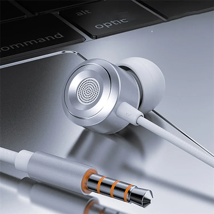 CELEBRAT G18 Auriculares Intraurales con Cable Metálicos 3.5mm Conector - Blanco