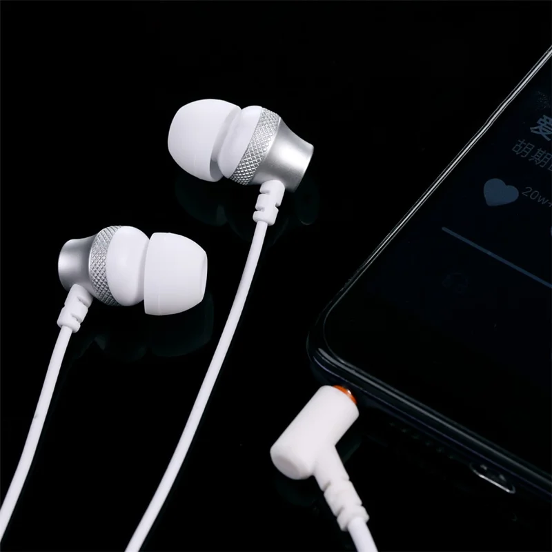CELEBRAT D11 3,5 mm stereo huvudtelefoner med kabelkontroll, hörlurar, öronproppar - Vit