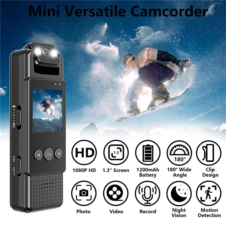 L12 HD Night Vision Portable WiFi Camcorder Mini 1080P Action Camera