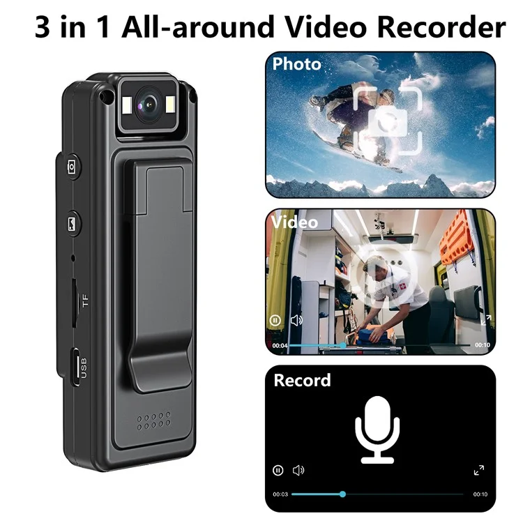 L12 HD Night Vision Portable WiFi Camcorder Mini 1080P Action Camera