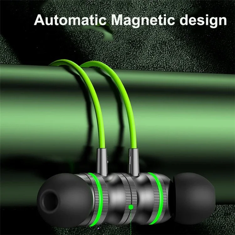 P08 Angled 3.5mm Wired Gaming Headphone Volume Control In-Earbud Earphone - Green