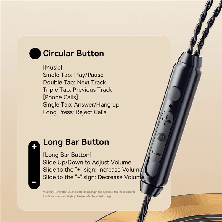 ESSAGER 1.2m Type-C Plug In-ear Headphones Sports Inline Control Earphones