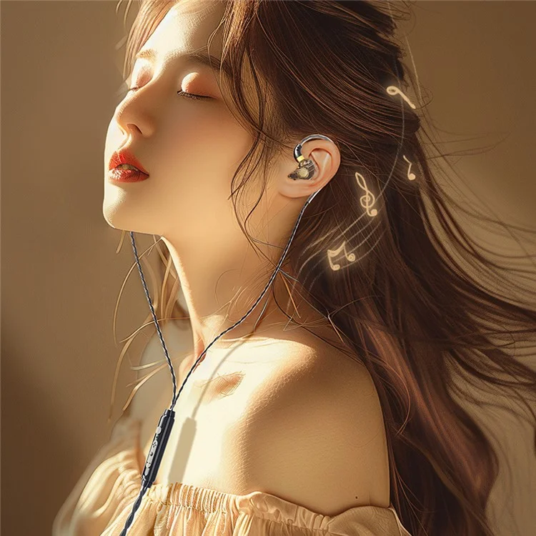 ESSAGER 1.2m Type-C Plug In-ear Headphones Sports Inline Control Earphones