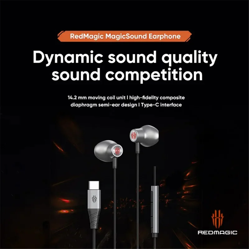 REDMAGIC WH4008 In-Ear Gaming Wired Headset Music Headphone Sports Earphone - Type-C Plug